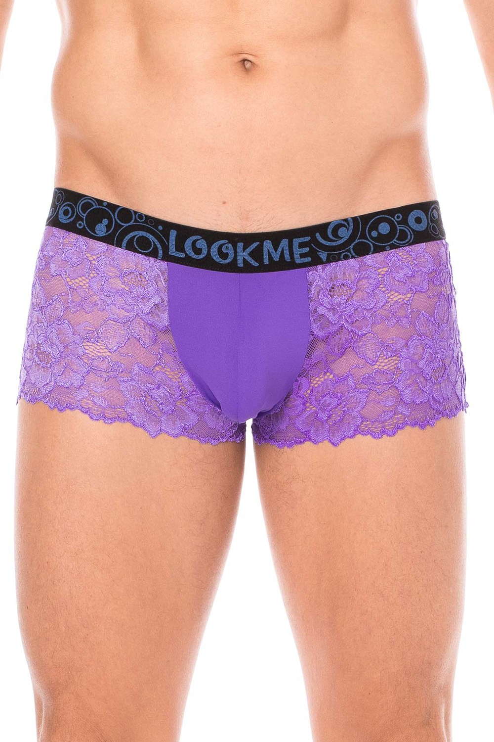 Paarse boxershort van delicate kant - LM2006-67PUR