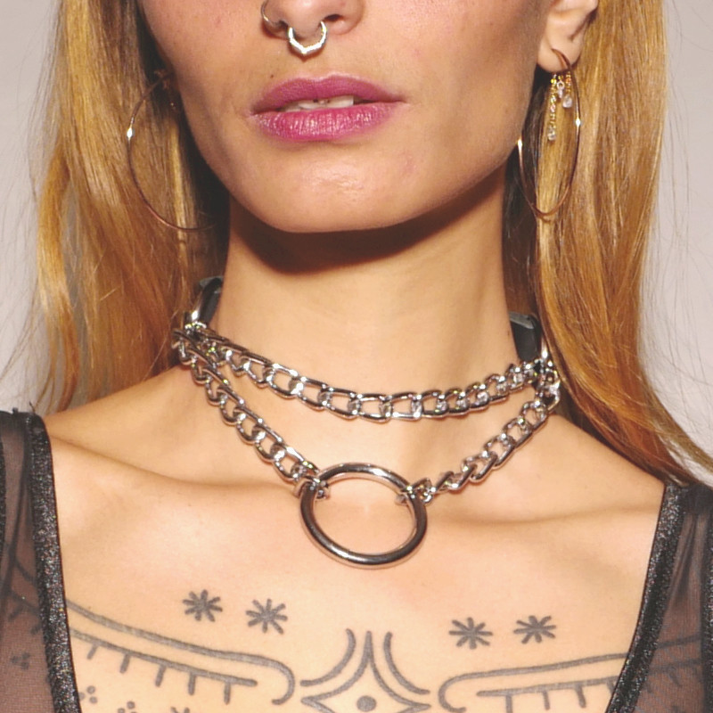 Wurgketting Zilver