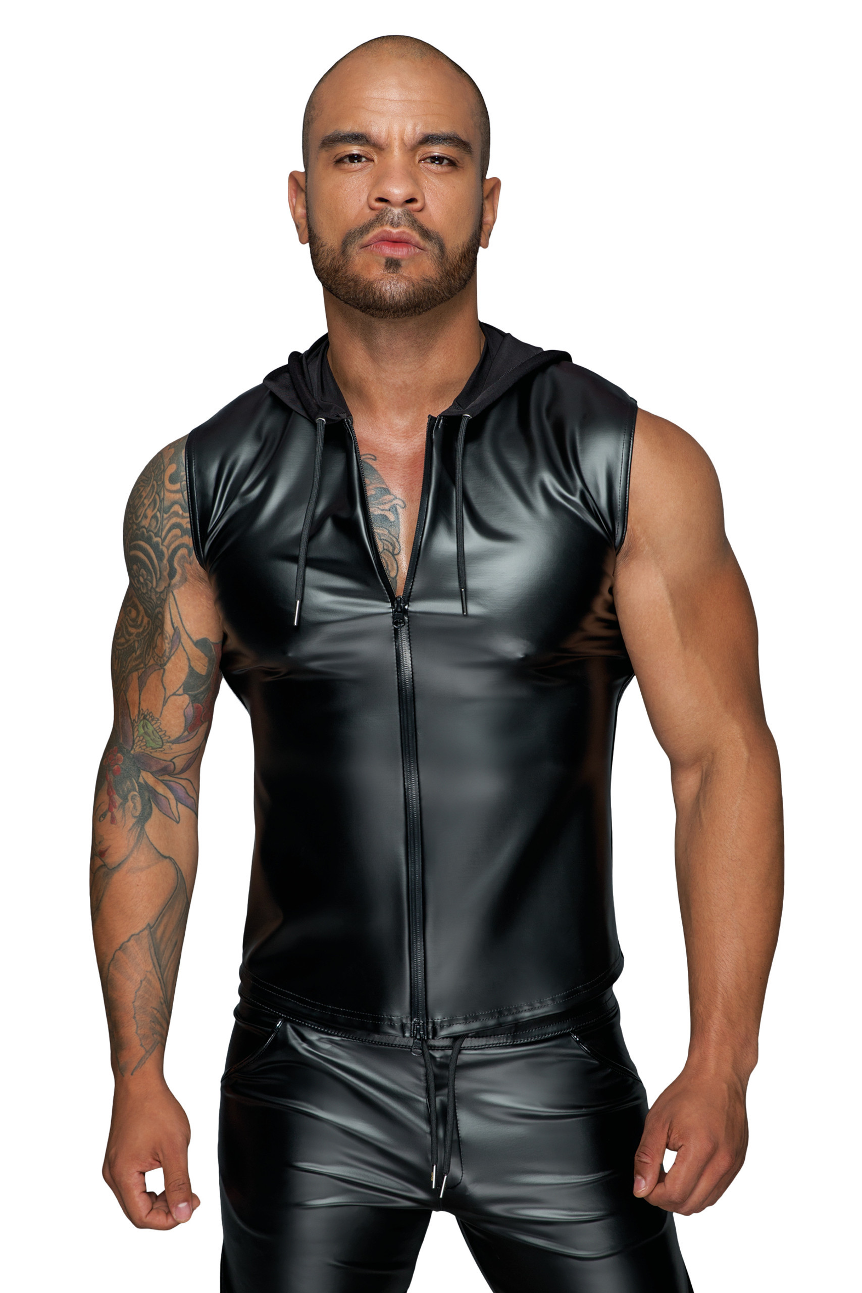 H062 Chemise à capuche avec fermeture éclair à double sens