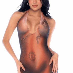 Transparante Illusie Tattoo Jurk - MAL40010