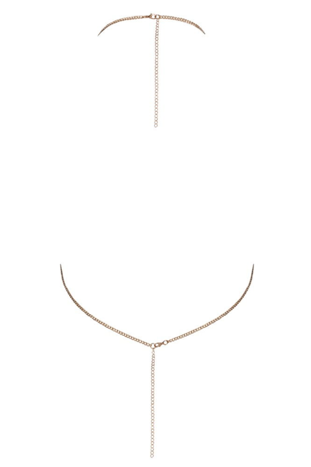 Gouden sieraden top met kettingen & strass - R24505266001 - Afbeelding 5