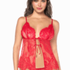 Babydoll Mapalé speels met strikslip - MAL7621RED