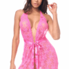 Sensuele Mapalé babydoll met kanten string - MAL7622PINK