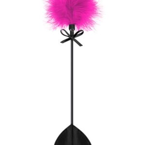 Zwarte zweep hart bdsm met roze plumeau - CC5700760201