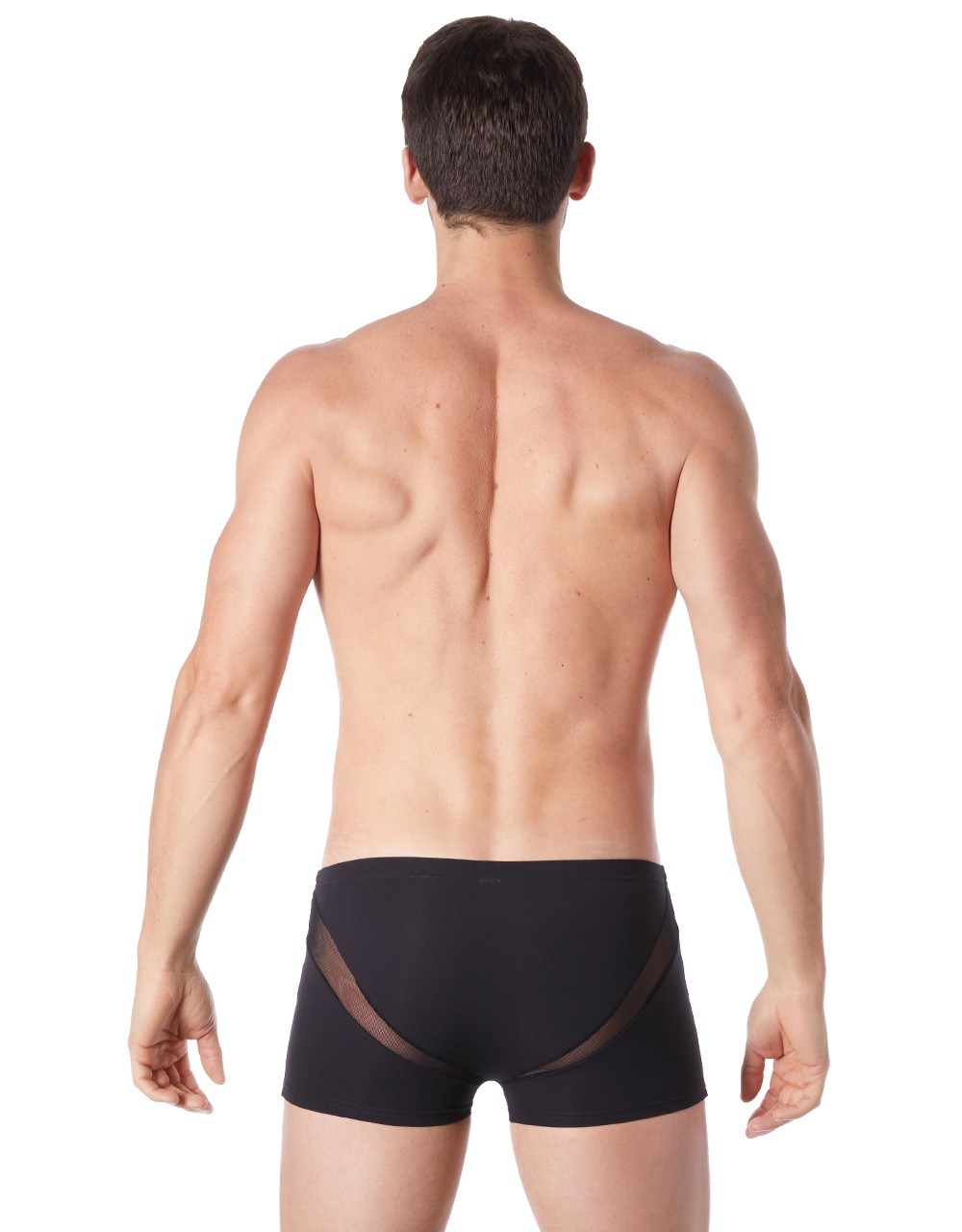 Sexy zwarte boxer met fijn V-gaas - LM805-67BLK - Afbeelding 5