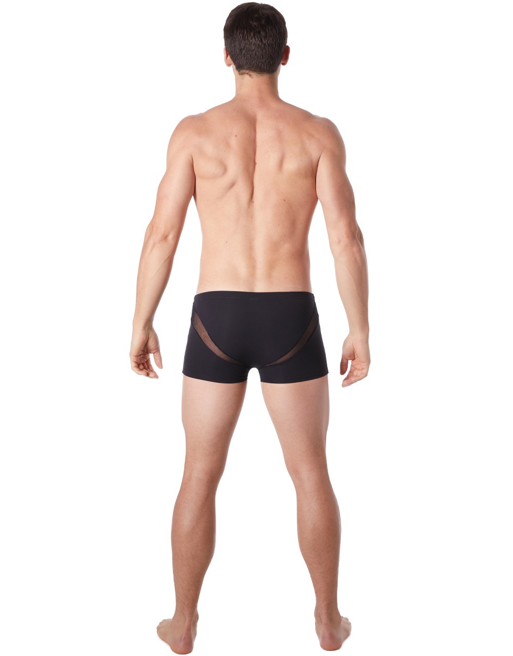 Sexy zwarte boxer met fijn V-gaas - LM805-67BLK - Afbeelding 7