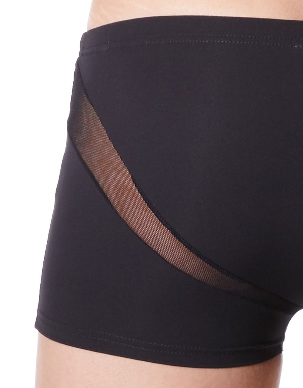 Sexy zwarte boxer met fijn V-gaas - LM805-67BLK - Afbeelding 3