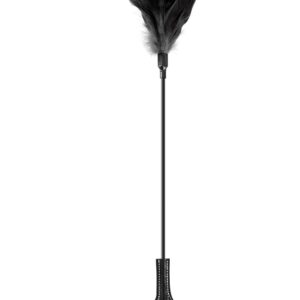 Zwarte handzweep bdsm met zwarte veren - CC570075