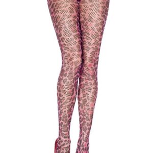Roze fantasie netpanty met luipaardmotief - MH694HCH
