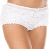 Sexy witte retro slip met ruches - ML117WHT