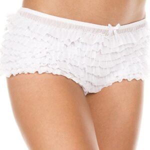 Sexy witte retro slip met ruches - ML117WHT