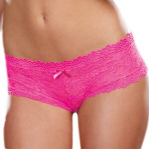 Sexy laag uitgesneden roze kanten shorty - DG1375HPK