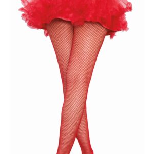 Rode netpanty met verstevigde voeten - DG0257HRED