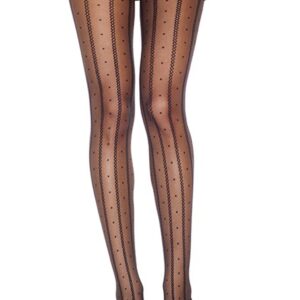 Fantasie panty met schakellijn en stippen - MH7263BLK