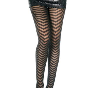 Fantasie panty met zigzag lijnen - MH7260BLK