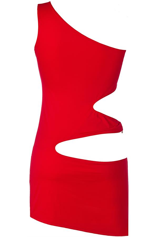 V-9249 Jurk - Rood - Afbeelding 3