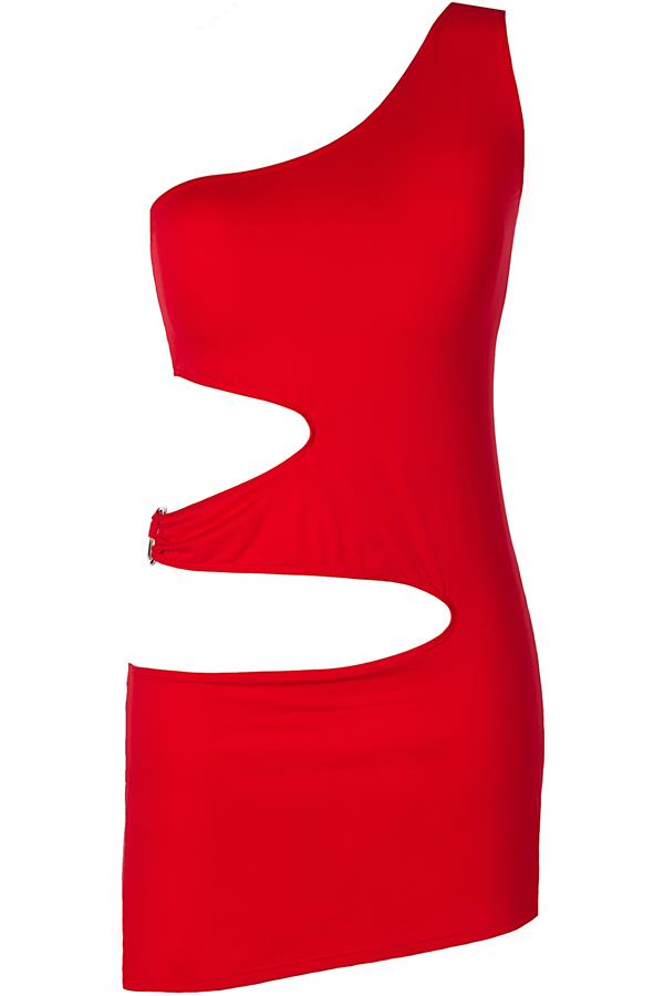 V-9249 Jurk - Rood - Afbeelding 4