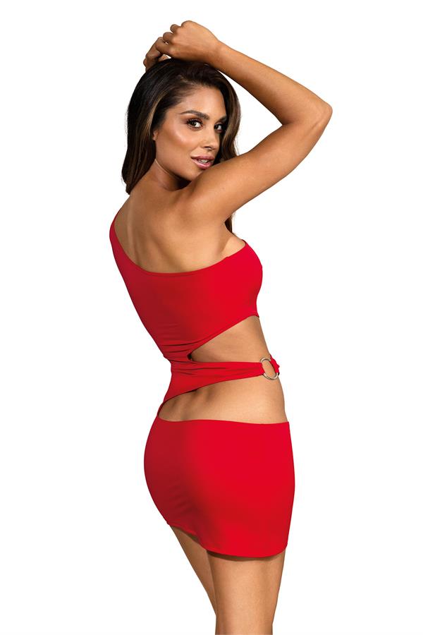 V-9249 Jurk - Rood - Afbeelding 2