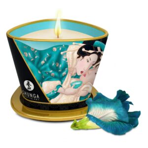 Massagekaars gloed en strelingen - Sensuele Bloemen van de eilanden