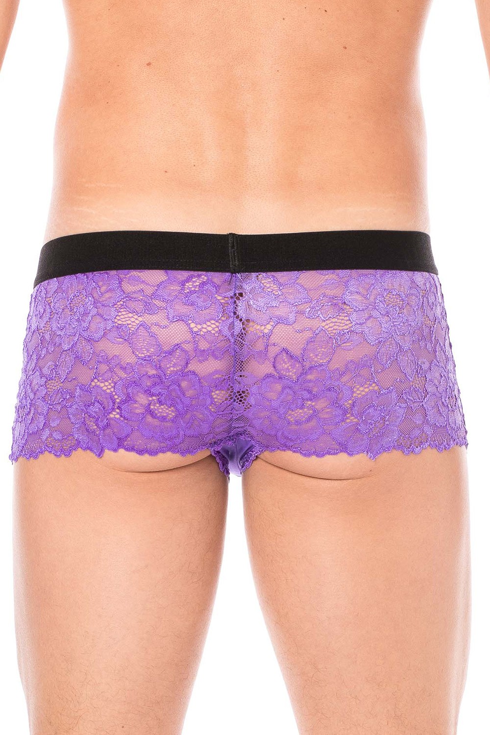 Paarse boxershort van delicate kant - LM2006-67PUR - Afbeelding 2