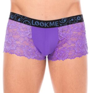 Paarse boxershort van delicate kant - LM2006-67PUR