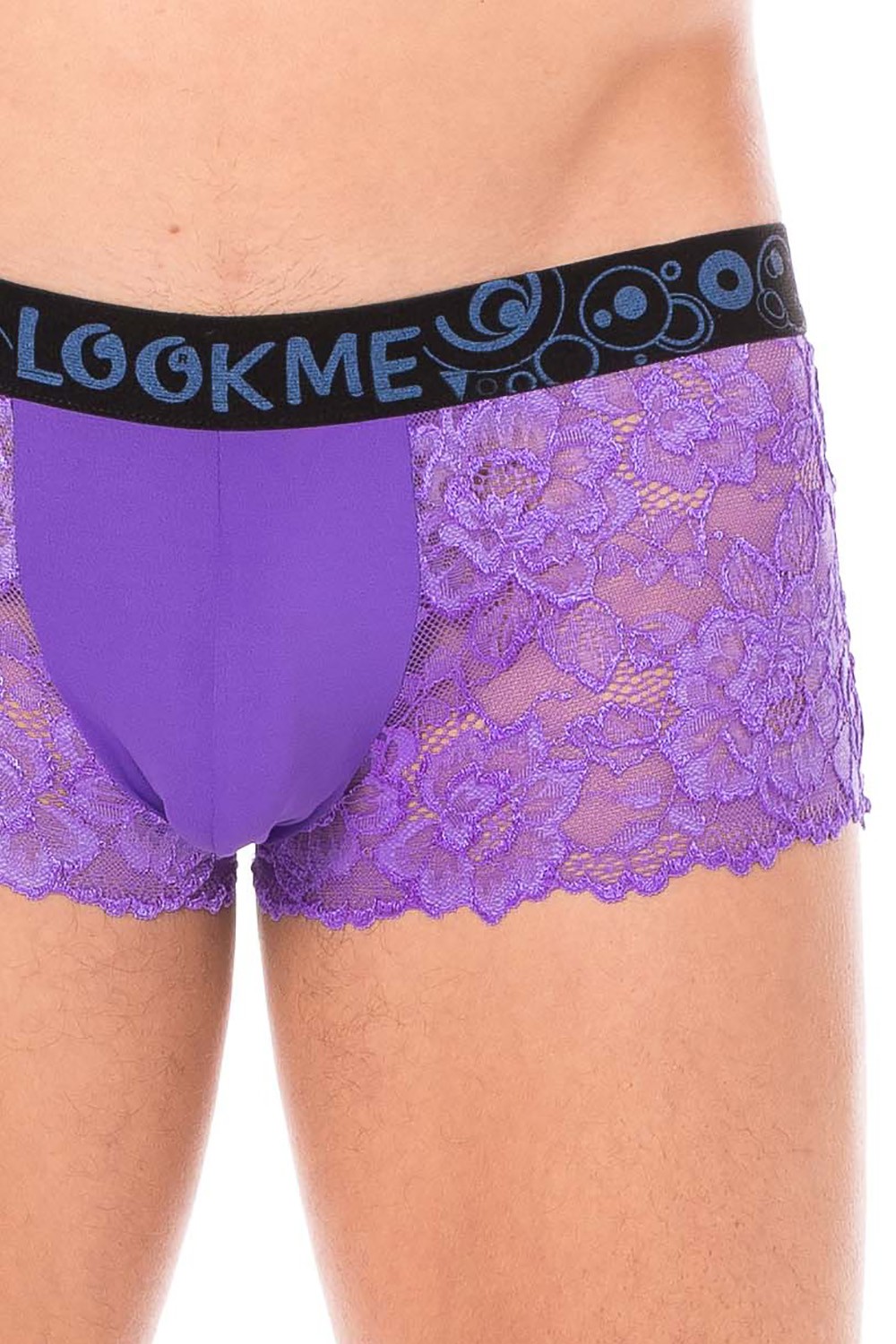 Paarse boxershort van delicate kant - LM2006-67PUR - Afbeelding 3