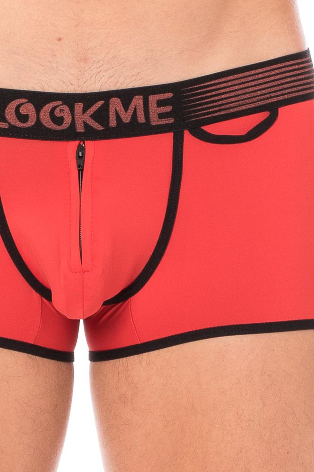 Rode mini-broek met rits - LM2003-68RED - Afbeelding 3