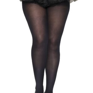 Grote maat fantasie ondoorzichtige zwarte panty - MH747XBLK