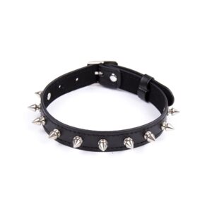 Verstelbare halsband met metalen klinknagels - 262402081