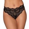 Zwarte string open in het kruis - DG1468BLK