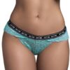 Turquoise kanten string DINSDAG - MAL120TEA