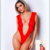 Rode body met diepe halslijn - Nummer 2 - Bodycollectie - CM98002