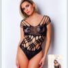 Zwarte body van netstof en bandjes - Nummer 1 - Bodycollectie - CM98001