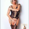 Bodystocking met bloemenprint - Nummer 10 - Bodystocking Collectie - CM99010
