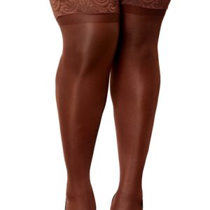 Koffiekleurige zelfklevende nylon kousen grote maat - DG0005XESP