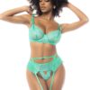 Drie-delige lingerie set oceaanblauw - MAL8733AQUA