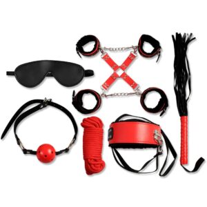 Secret Bondage: BDSM Set 8 stuks 6148Rk - Zwart en Rood