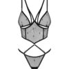 Anniverse speciale top en string - Zwart
