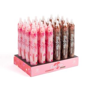 Display eetbare pennen Aardbei en Chocolade