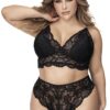 Grote maten lingerie, beha en slip van gerecyclede vezels - MAL8796XBLK