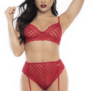 Tweedelige set in rode kant - MAL8815RED
