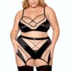 Grote set met Bh, jarretelrok, string - DG13377XBLK