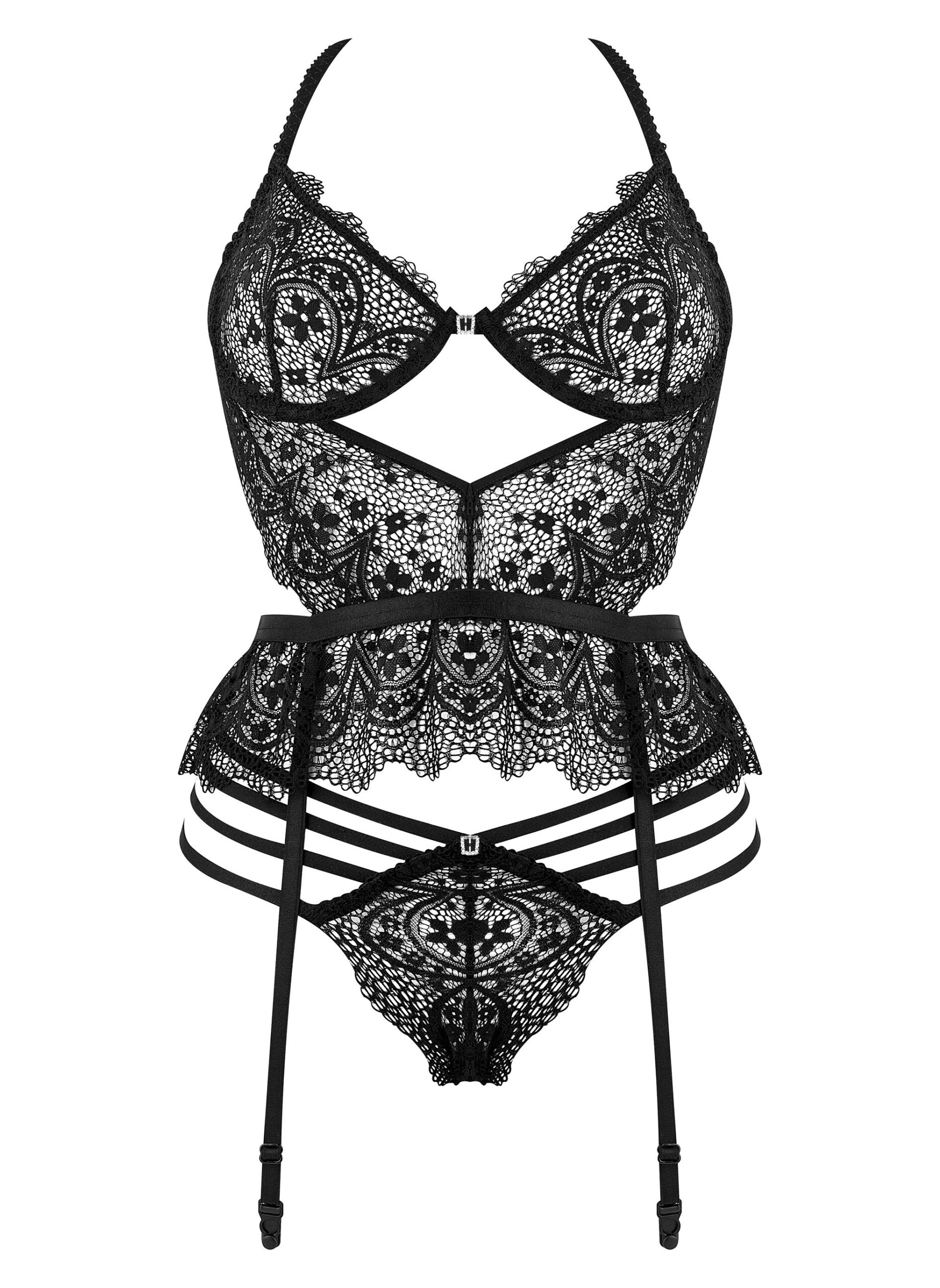 Lace Temptation set - zwart - Afbeelding 7