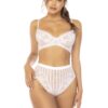 Witte Emberly 2-delige set, beha en hoge taille slip - MAL8842WHT