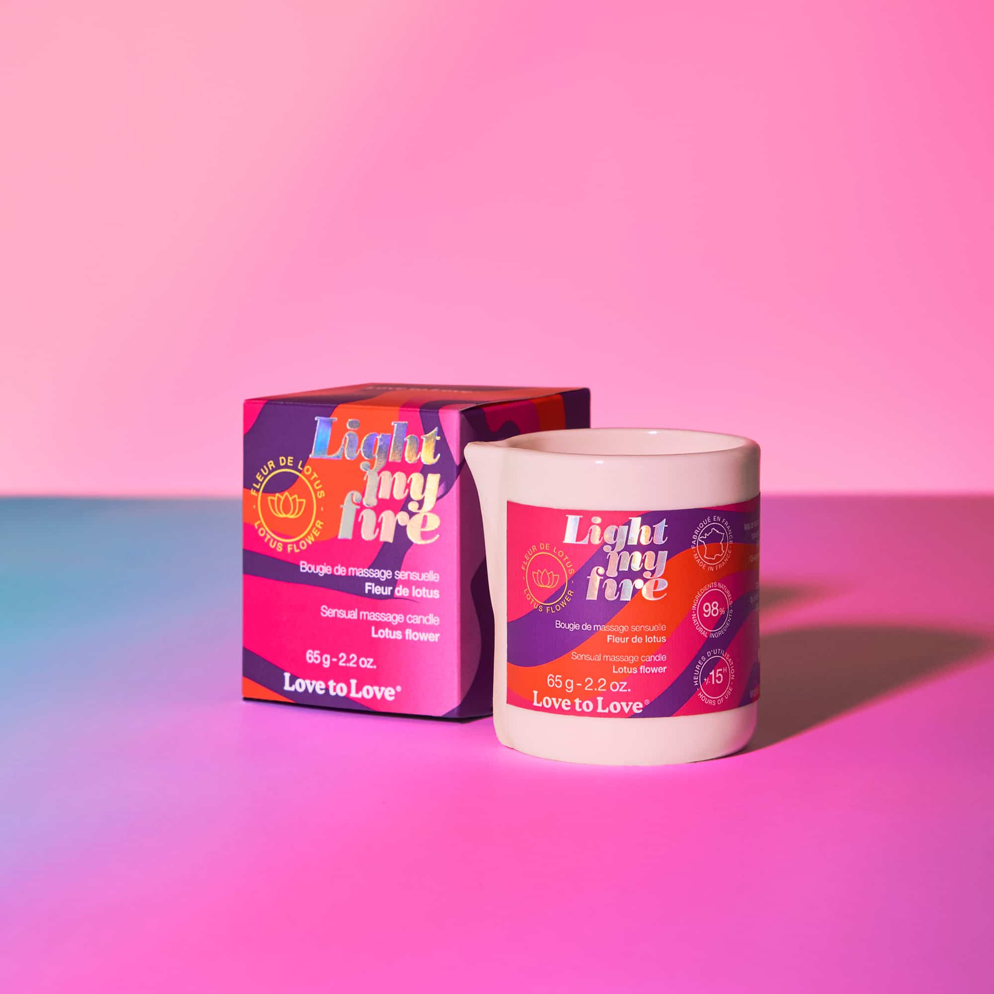 Light My Fire massagekaars Lotus bloem 65G - Afbeelding 2