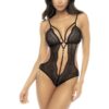 Body Paris in fantasiekant zwart met verstelbare bandjes - MAL8856BLK