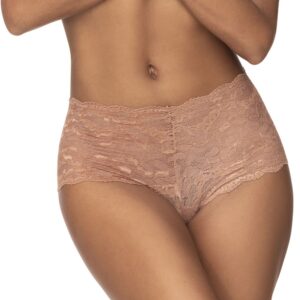Kanten shorty in taupe kleur - MAL90TAUP