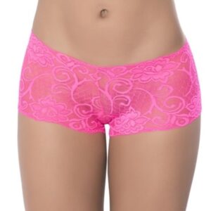 Kanten boyshort Hot pink - MAL90PNK