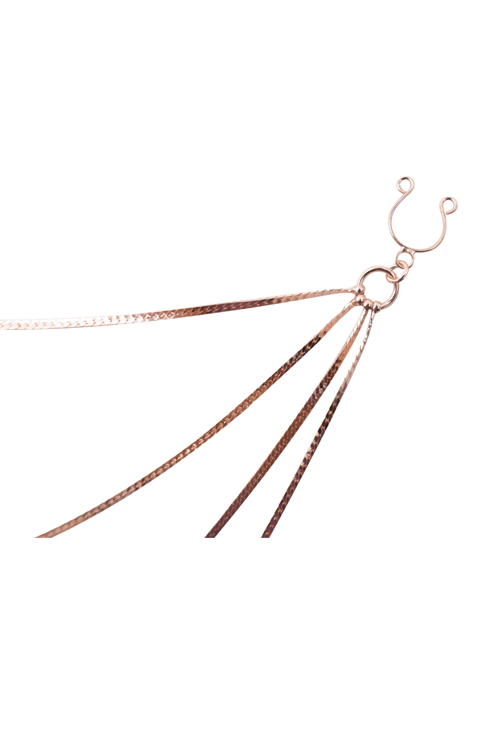 sieraden tepelklemmen met 4 roségouden kettinkjes - SO-0188 - Afbeelding 3