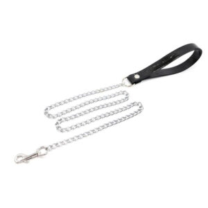 Lange zwarte metalen ketting